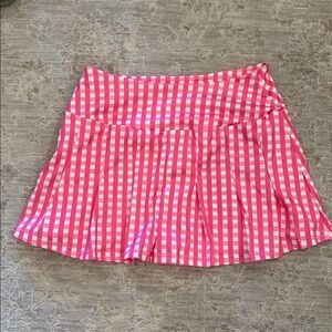 Pink and White Checkered Skort